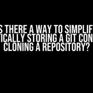 Is there a way to simplify automatically storing a git config when cloning a repository?